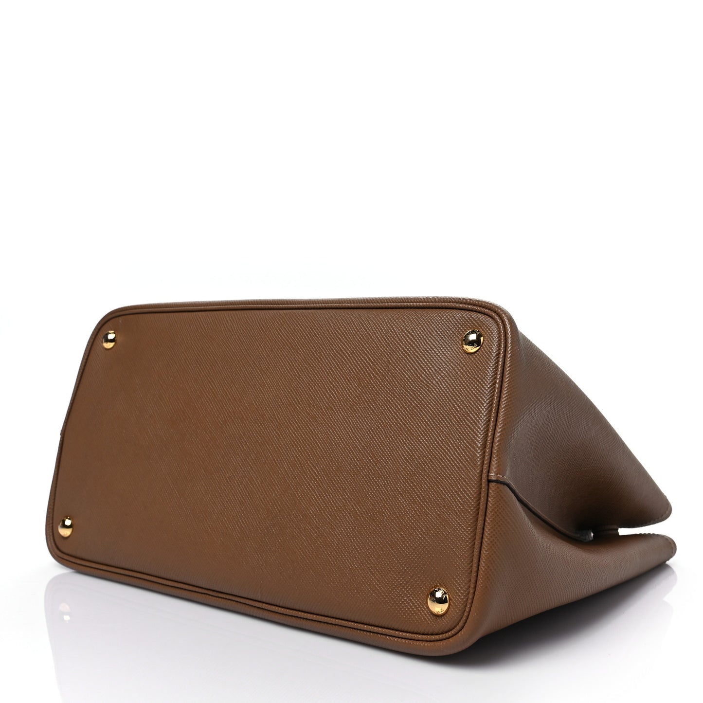 Saffiano Cuir Medium Double Bag Cannella Turchese