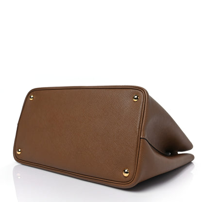 Prada Saffiano Cuir Medium Double Bag Cannella Turchese 4 of 7