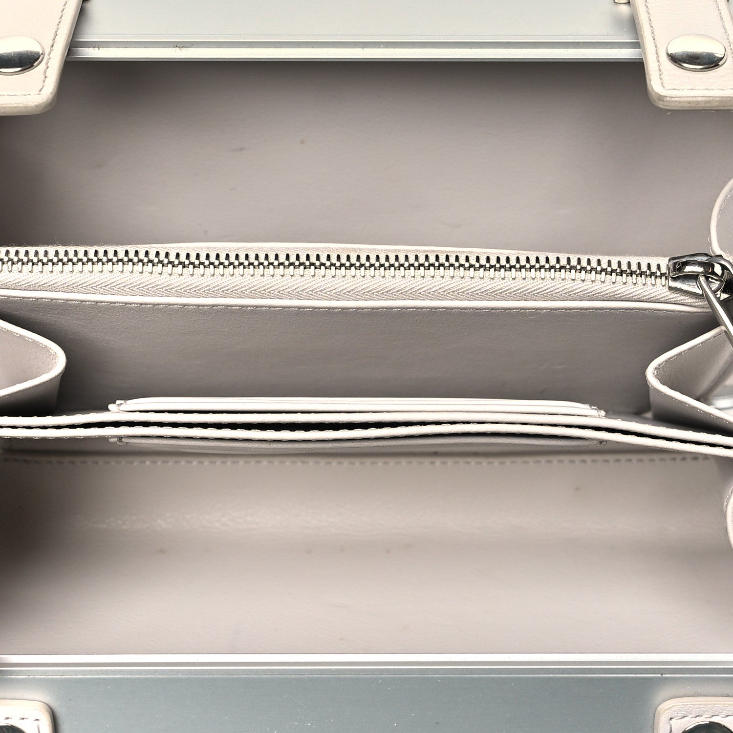 Christian Dior X RIMOWA Aluminum Personal Clutch On Strap Silver