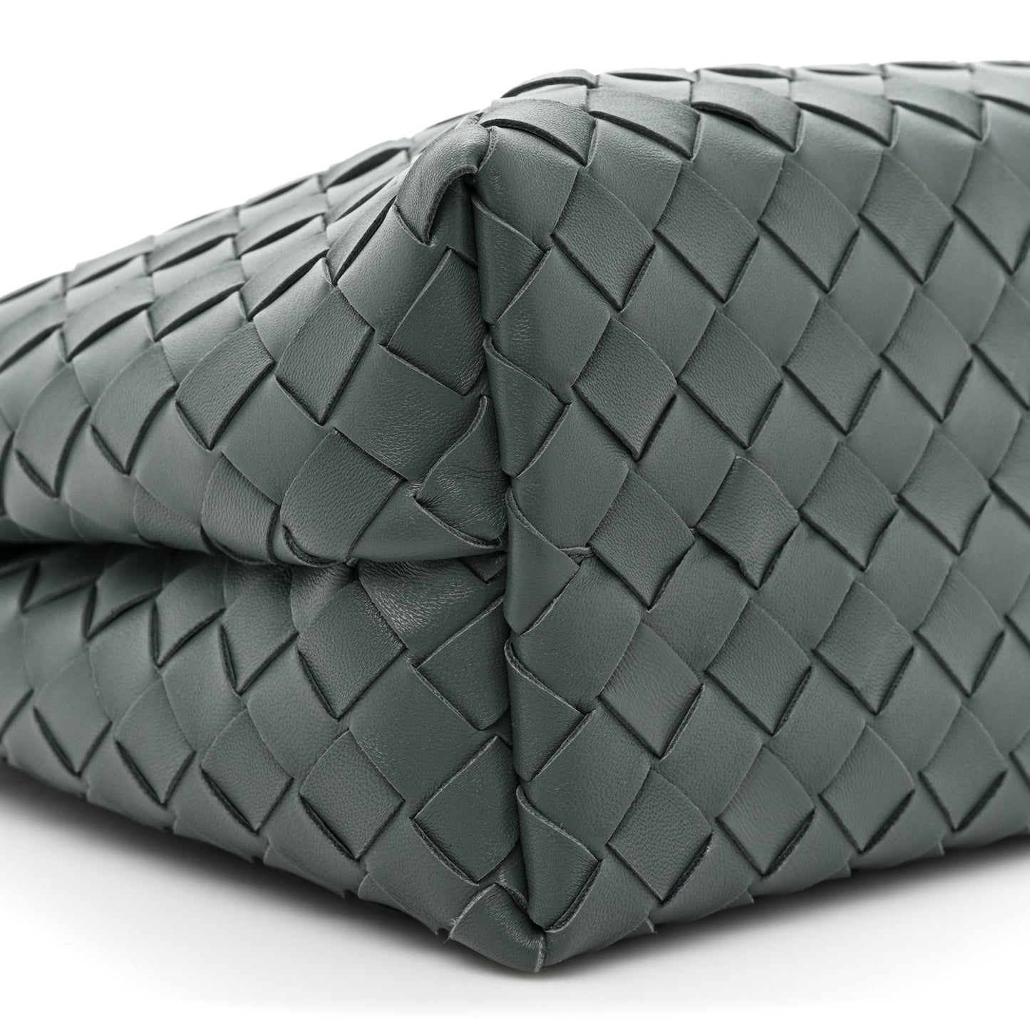 Nappa Intrecciato Medium Andiamo Shoulder Bag Slate