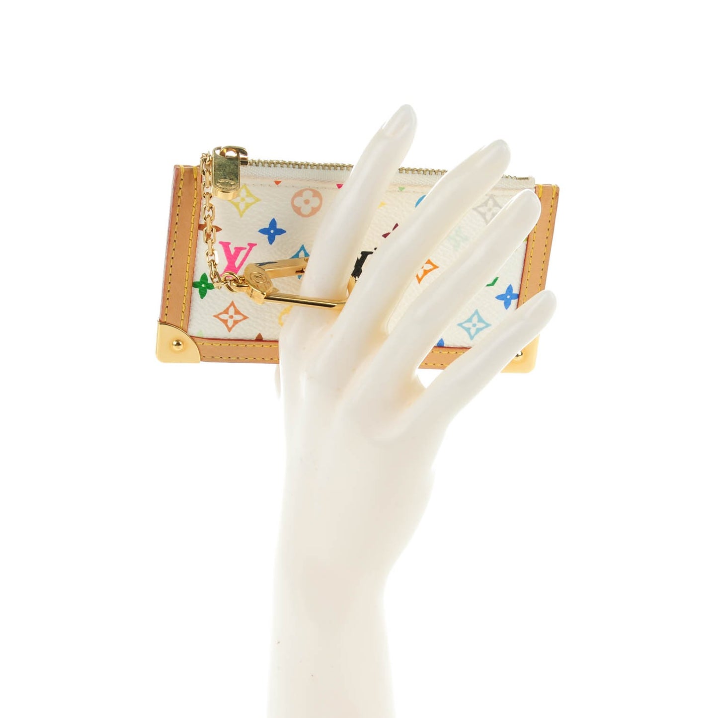Monogram Multicolor Key Pouch White