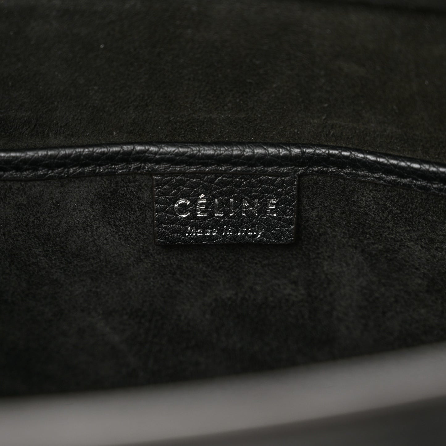 Drummed Calfskin Nano Luggage Black