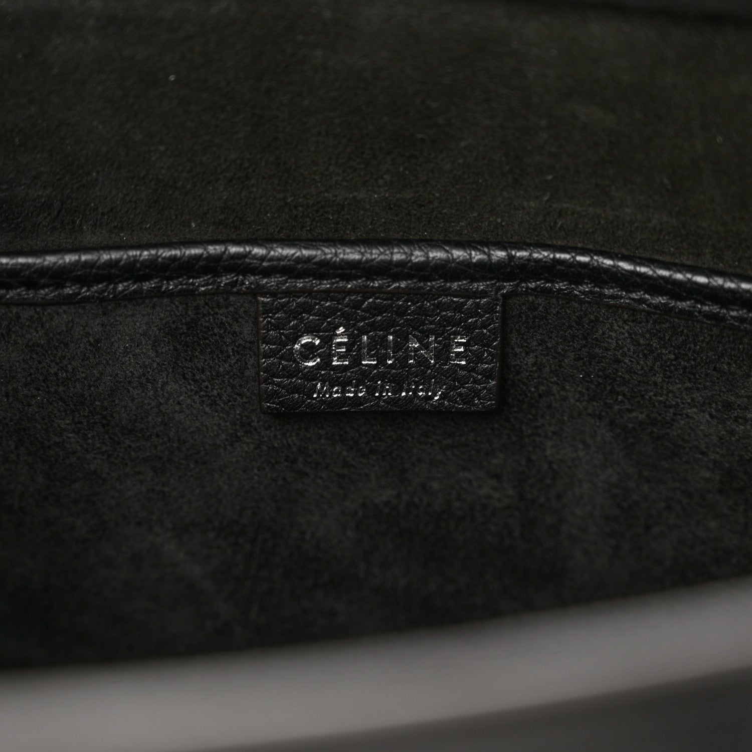 Celine Drummed Calfskin Nano Luggage Black 6 of 12