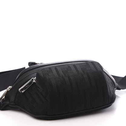 Fendi Neoprene Mesh Vitello Grace FF Pocket Belt Bag Black 3 of 10