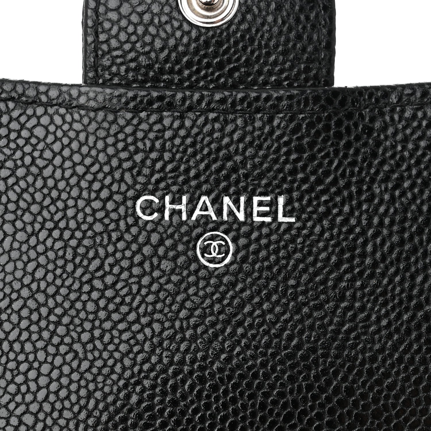 Chanel Caviar Quilted Phone Holder Wallet on Removable Chain Black 8 of 14