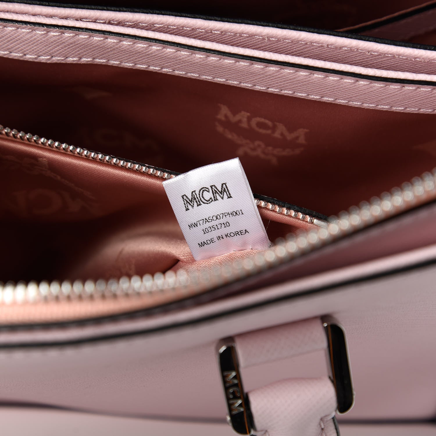 MCM Saffiano Nuovo Tote Chalk Pink 8 of 9