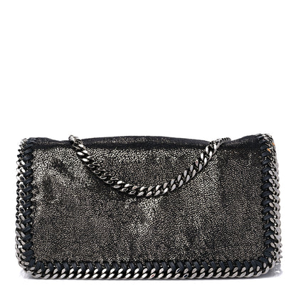 Stella McCartney Chamois Shiny Dotted Falabella Crossbody Bag Ruthenium 1 of 10