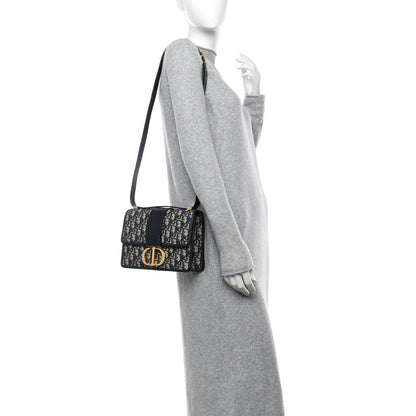Christian Dior Oblique 30 Montaigne Flap Bag Blue 2 of 10