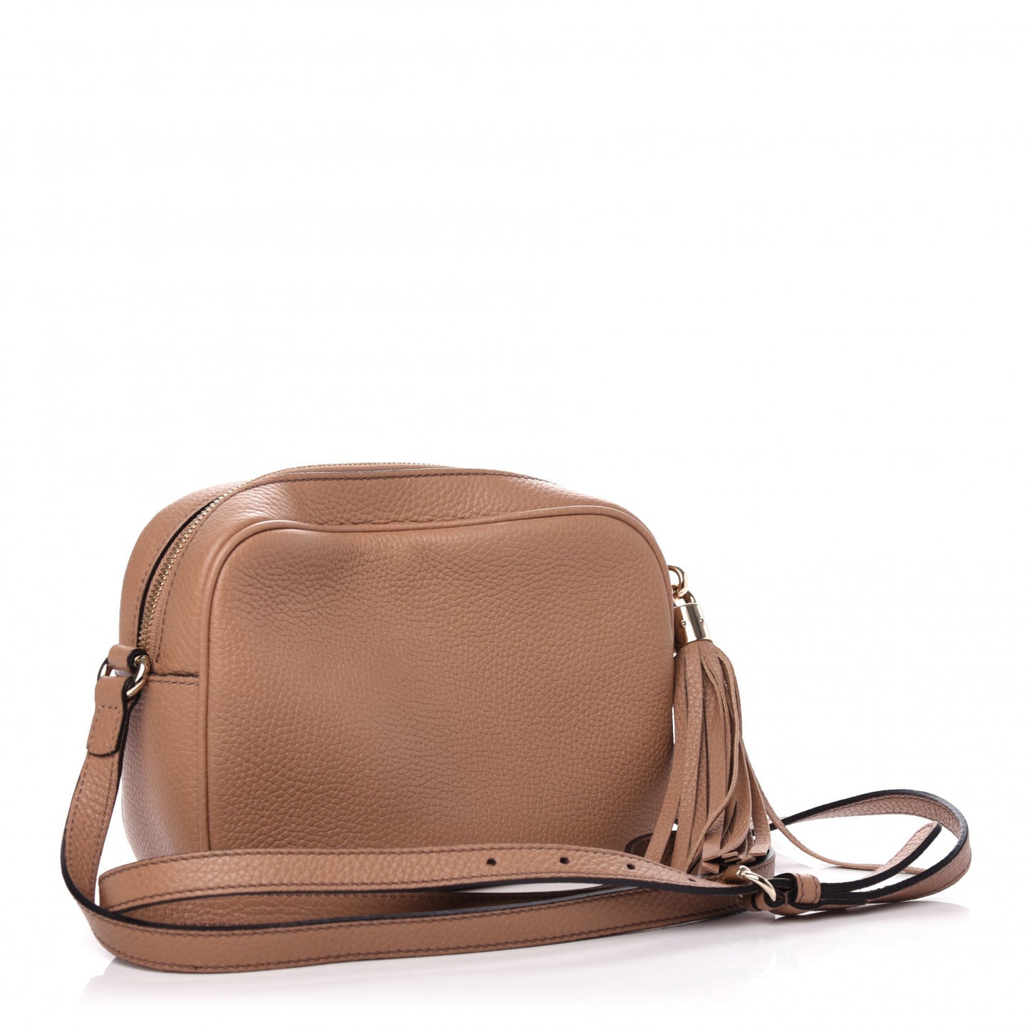 Pebbled Calfskin Small Soho Disco Bag Rose Beige