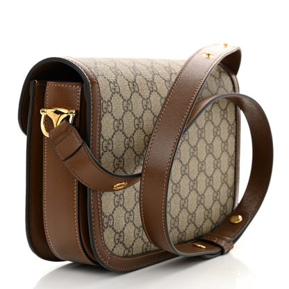 Gucci GG Supreme Monogram Horsebit 1955 Shoulder Bag Beige Brown Sugar 3 of 10