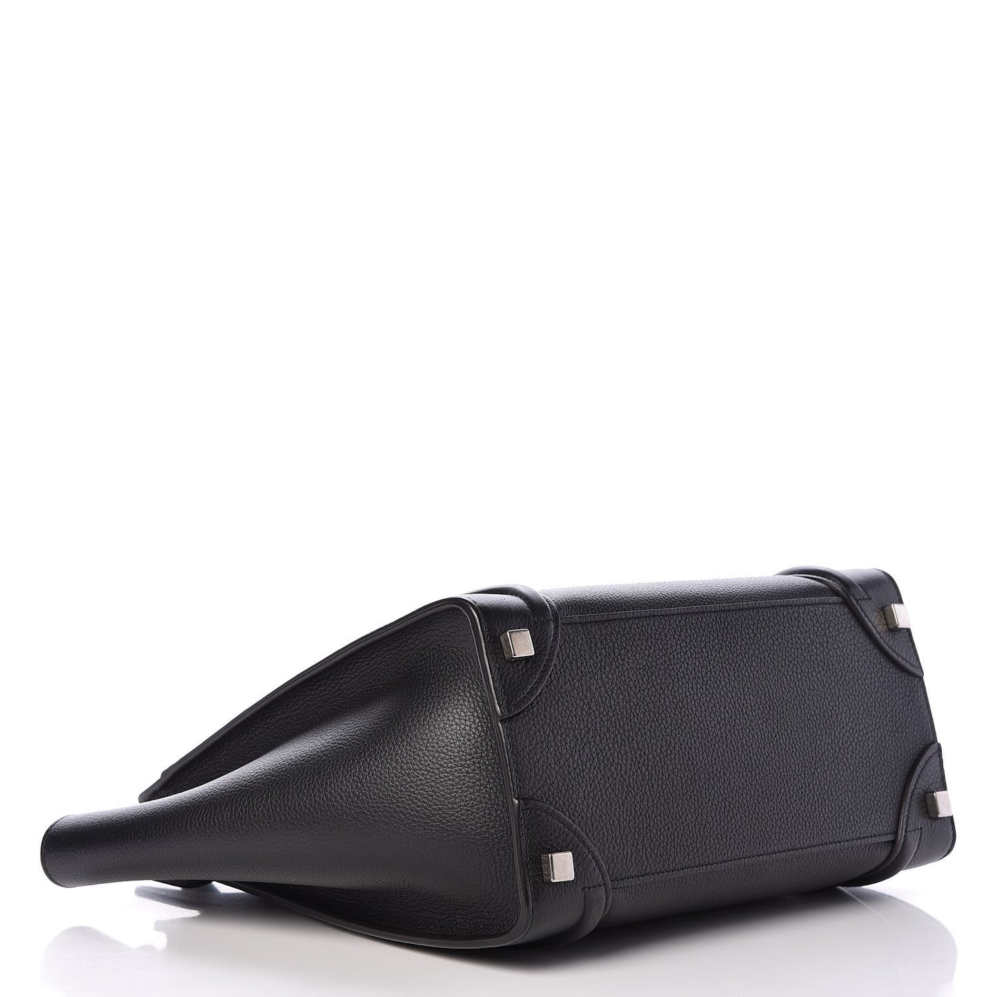 Drummed Calfskin Micro Luggage Black