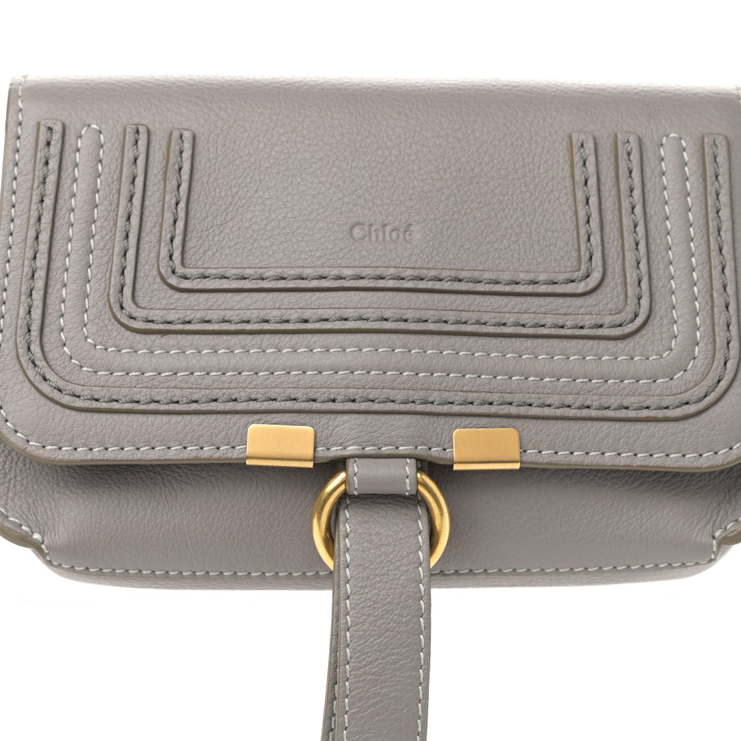 Chloe Calfskin Marcie Convertible Belt Bag Cashmere Grey 9 of 13