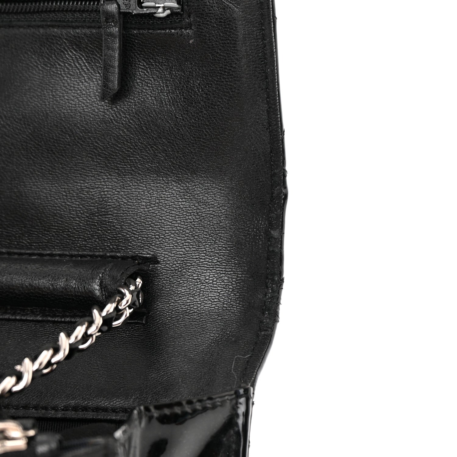 Chanel Patent Quilted Wallet On Chain WOC Black 15 of 16
