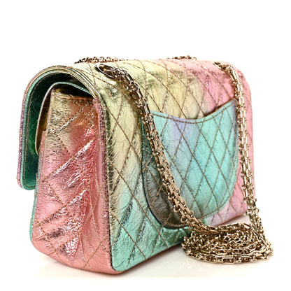 Chanel Metallic Goatskin Quilted 2.55 Reissue 225 Flap Multicolor 3 of 10