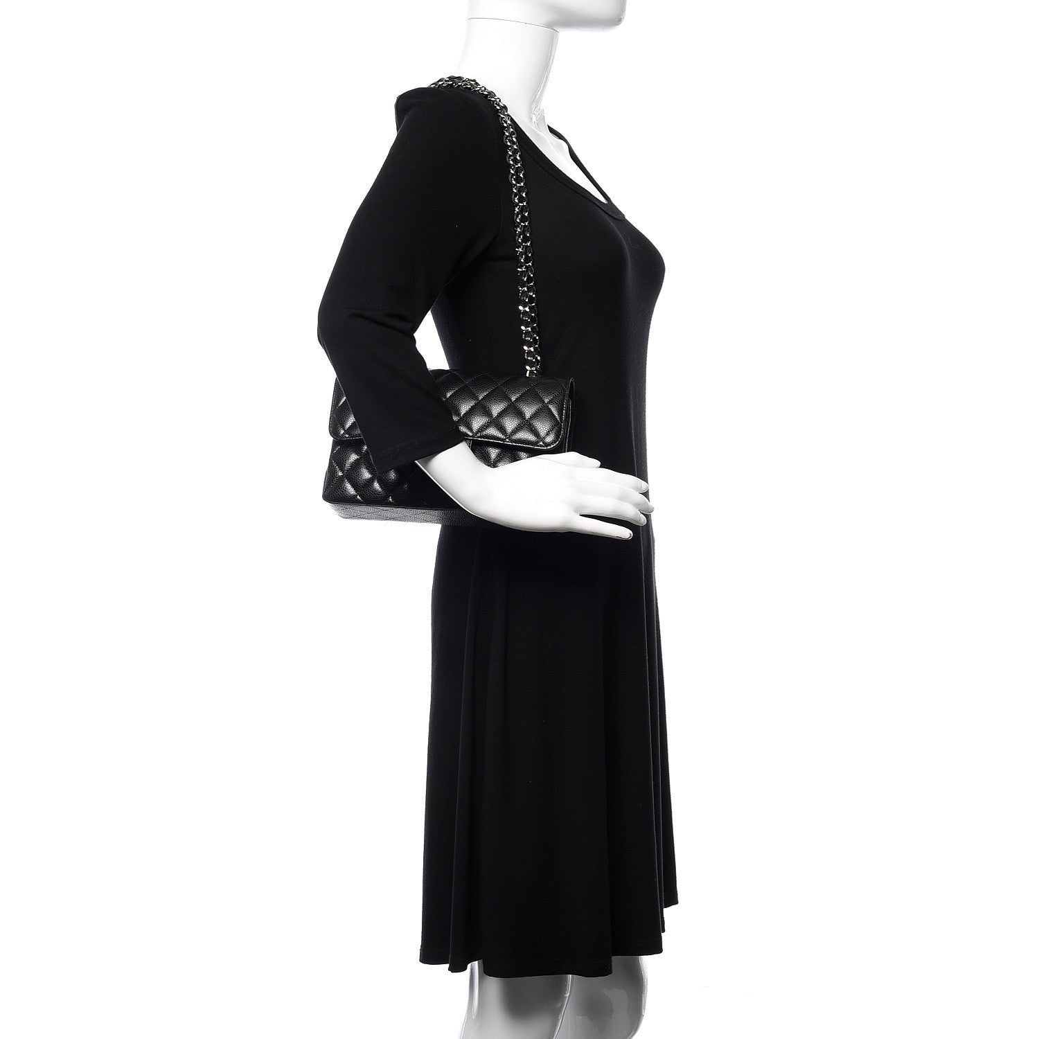 Chanel Caviar Quilted Small Double Flap Black 2 of 10
