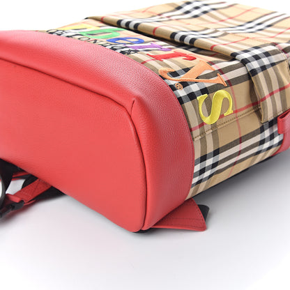Burberry Vintage Check Embroidered Logo Backpack Antique Yellow 9 of 9