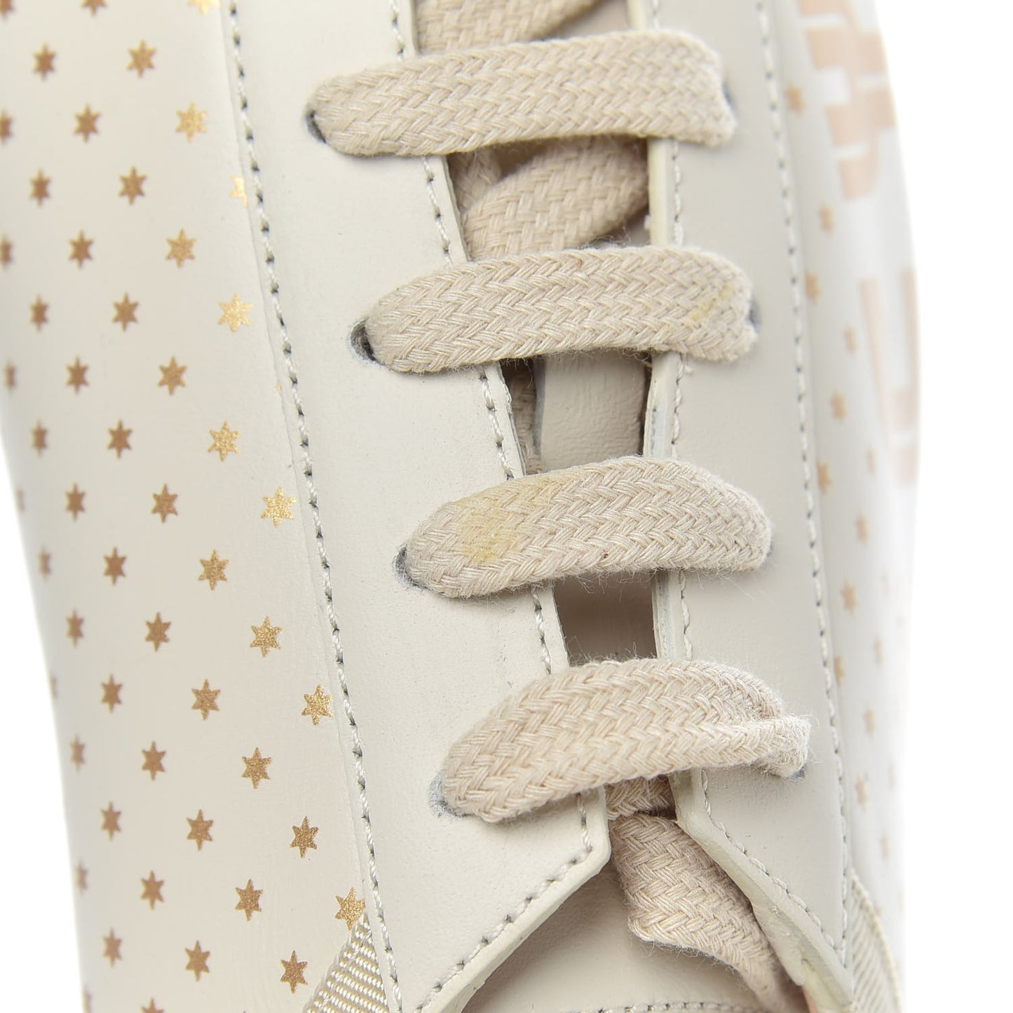 X SEGA Calfskin GUCCY Stars Womens Falacer Sneakers 36 White