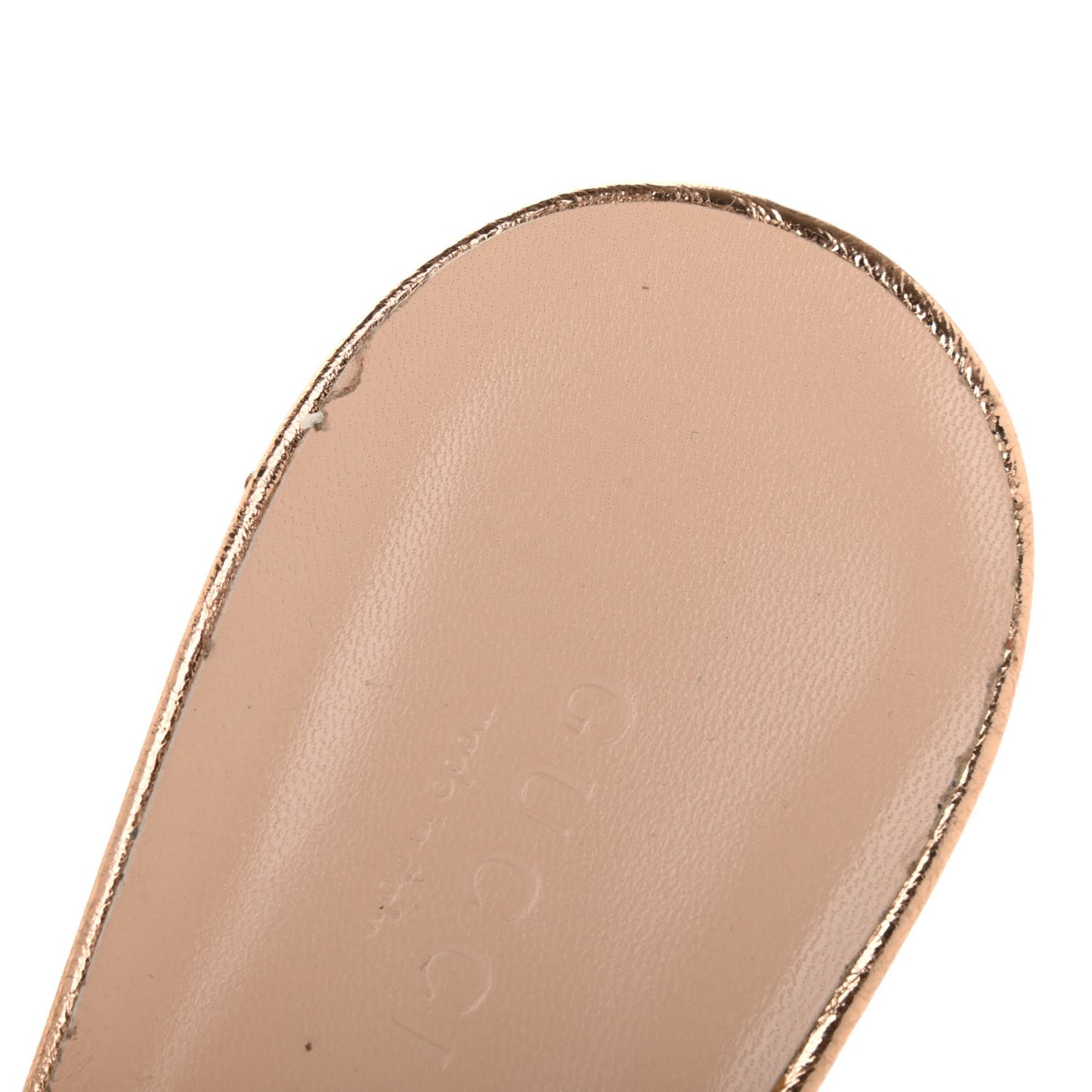 Galassia GG Marmont Fringe 75mm Slide Sandals Salmone