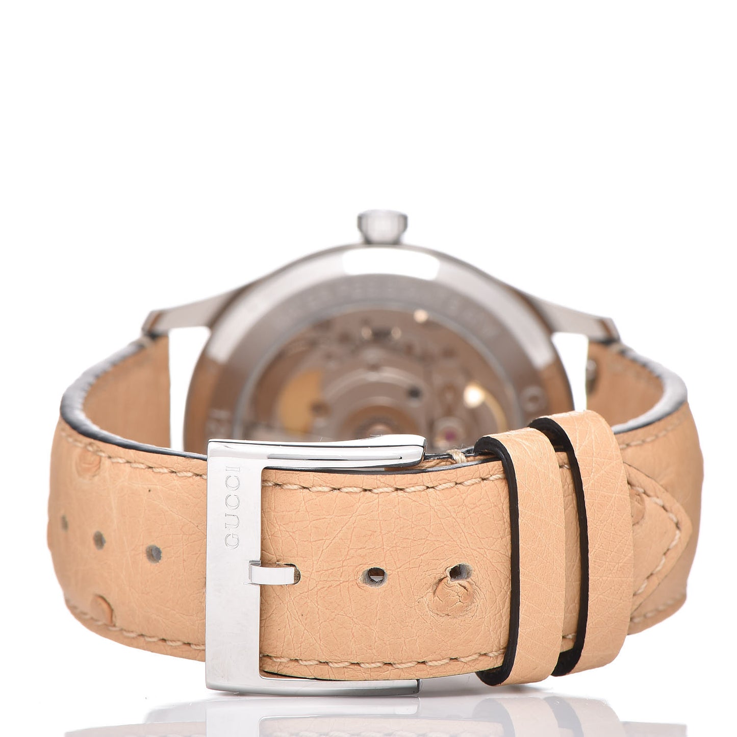 Stainless Steel Ostrich Mother of Pearl 38mm G-Timeless Cat Automatic Watch