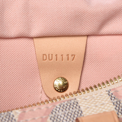 Louis Vuitton Damier Azur Tahitienne Speedy Bandouliere 30 Rose Ballerine 8 of 20