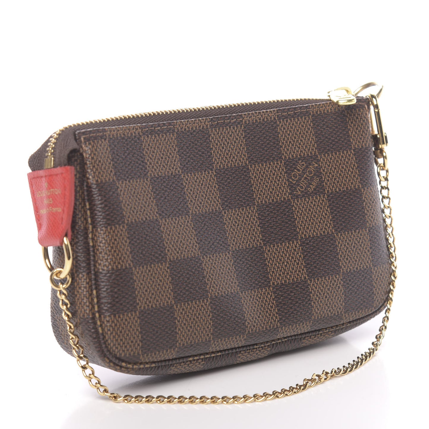 Damier Ebene 2019 Christmas Animation Mini Pochette Accessories Red