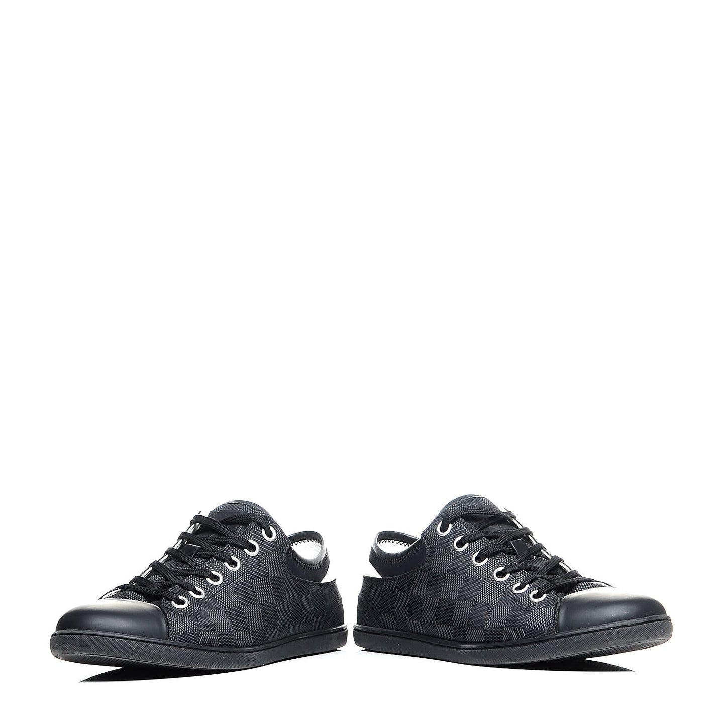 Lambskin Damier Graphite Baseball Sneakers 6 Black