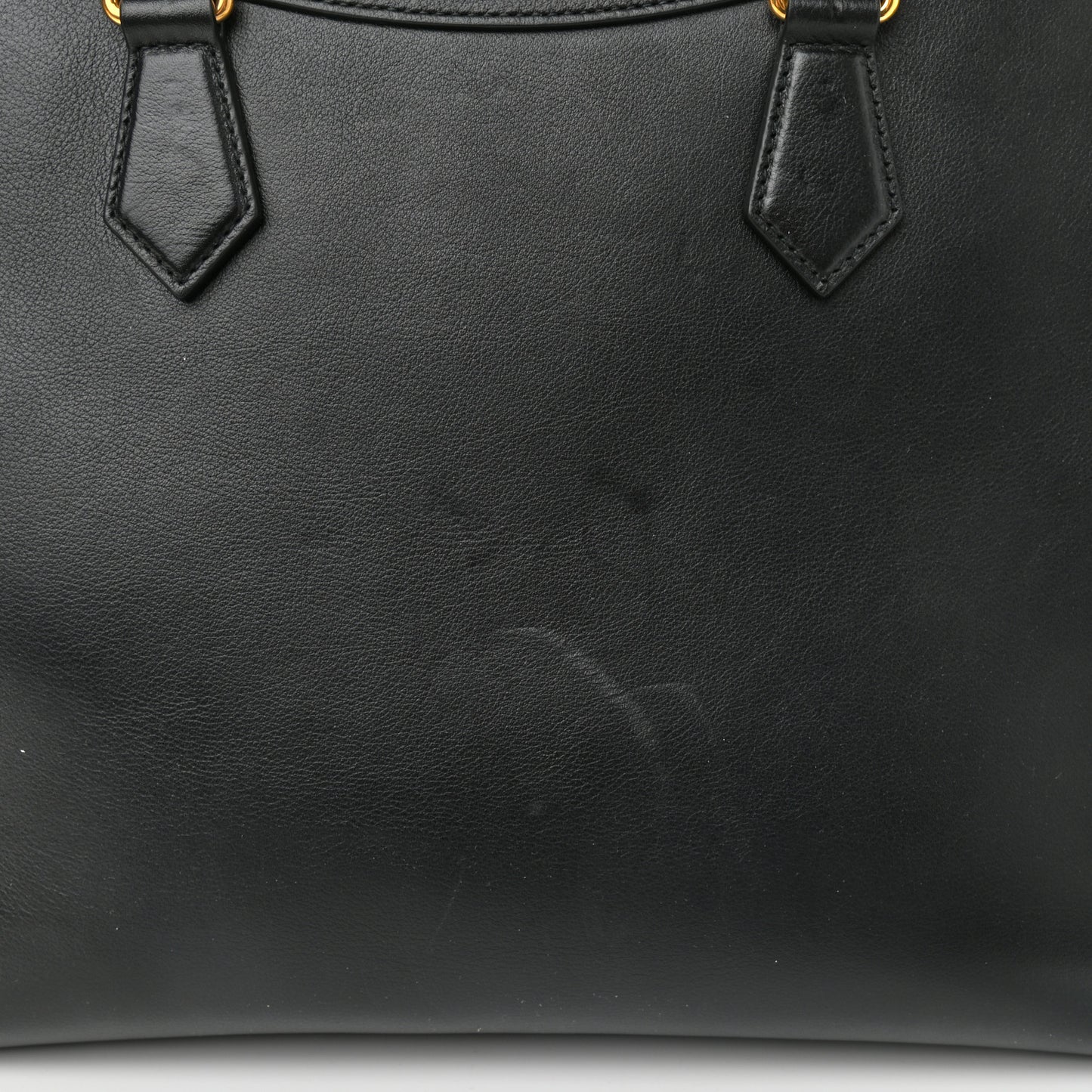 Calfskin Medium Diana Tote Bag Black Yellow Fluo