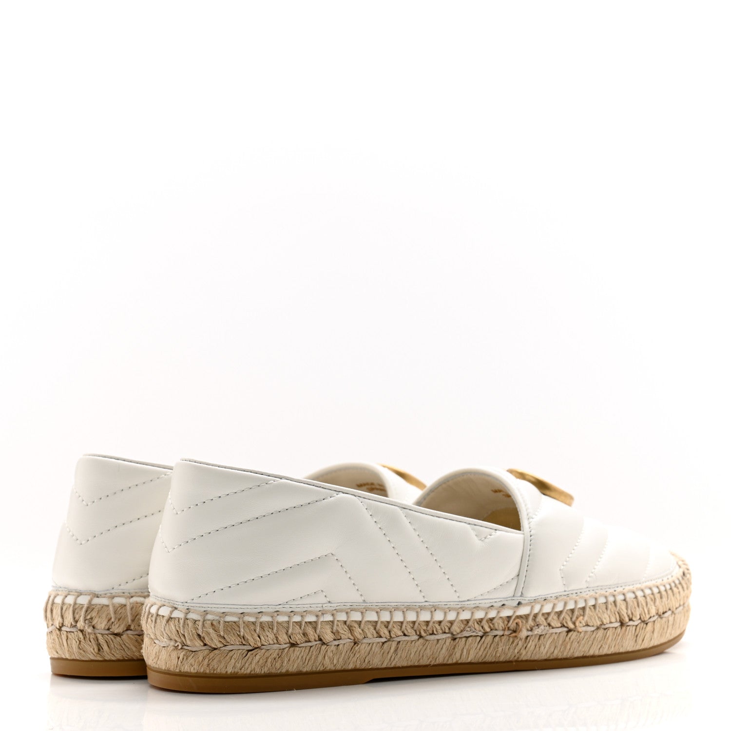 Gucci Nappa Matelasse GG Marmont Espadrilles 37 Great White 4 of 11