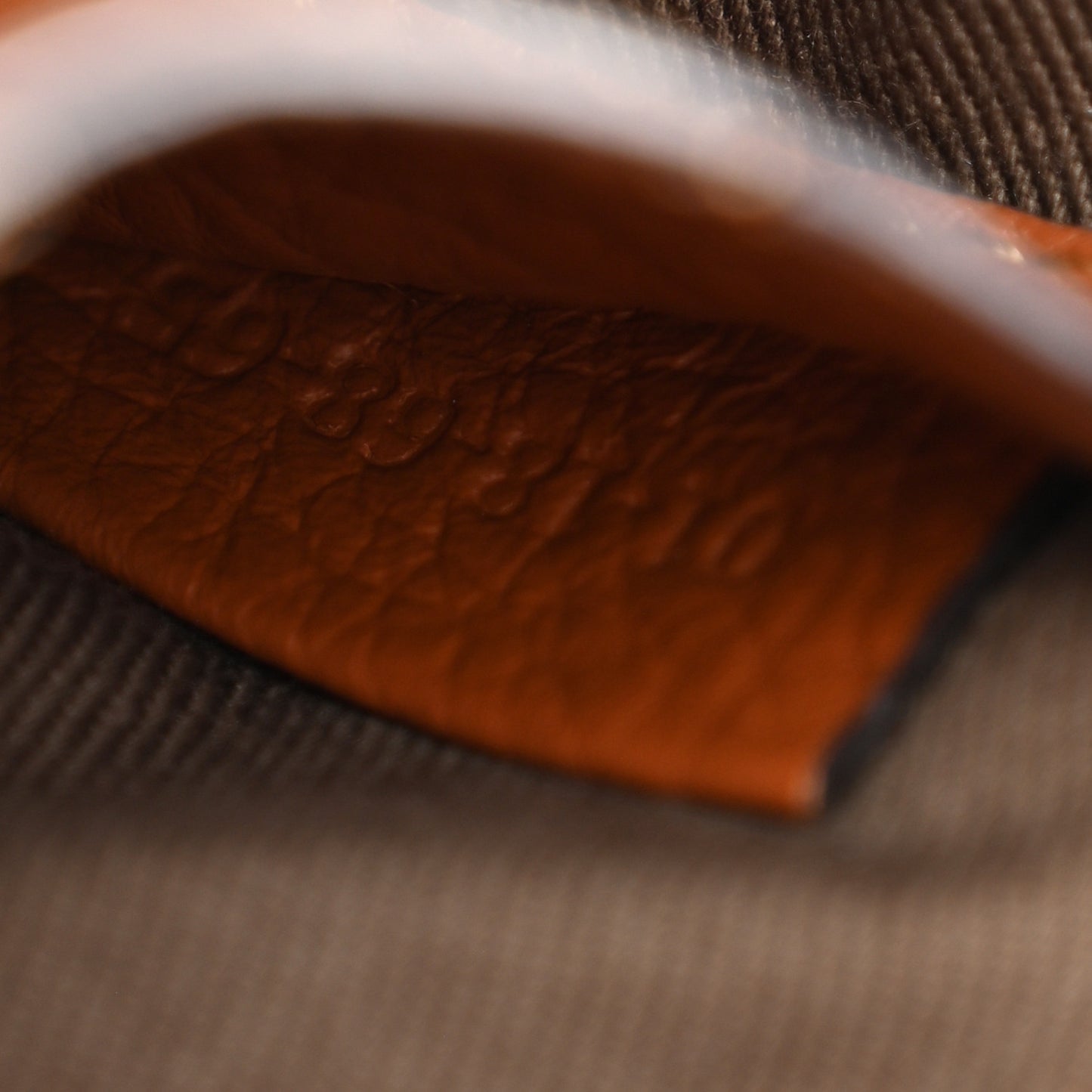 Grained Calfskin Small Marcie Saddle Bag Tan