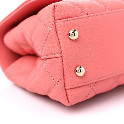 Chanel Caviar Quilted Mini Coco Handle Flap Pink 7 of 9