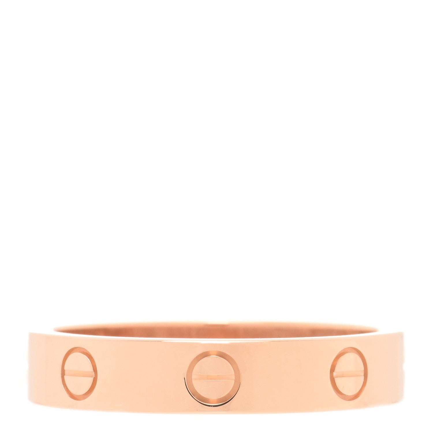 Cartier 18K Pink Gold Diamond 4mm LOVE Wedding Band Ring 56 7.5 3 of 5