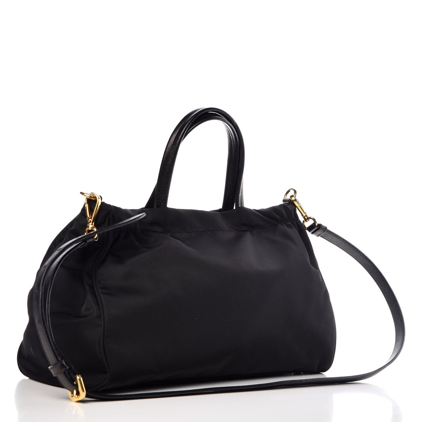 Tessuto Nylon Saffiano Tote Black