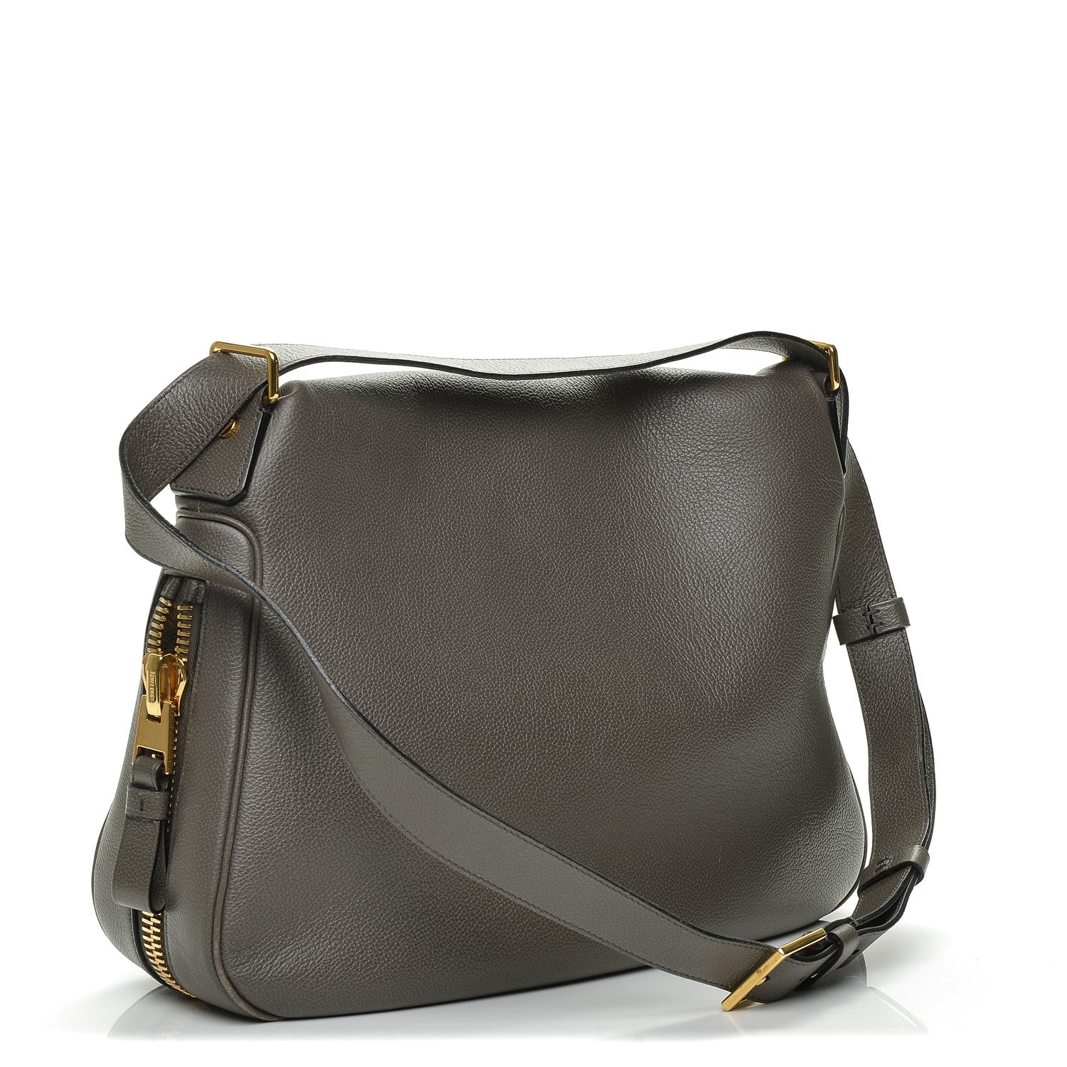 Tom Ford Pebbled Calfskin Large Jennifer Graphite 3 of 7