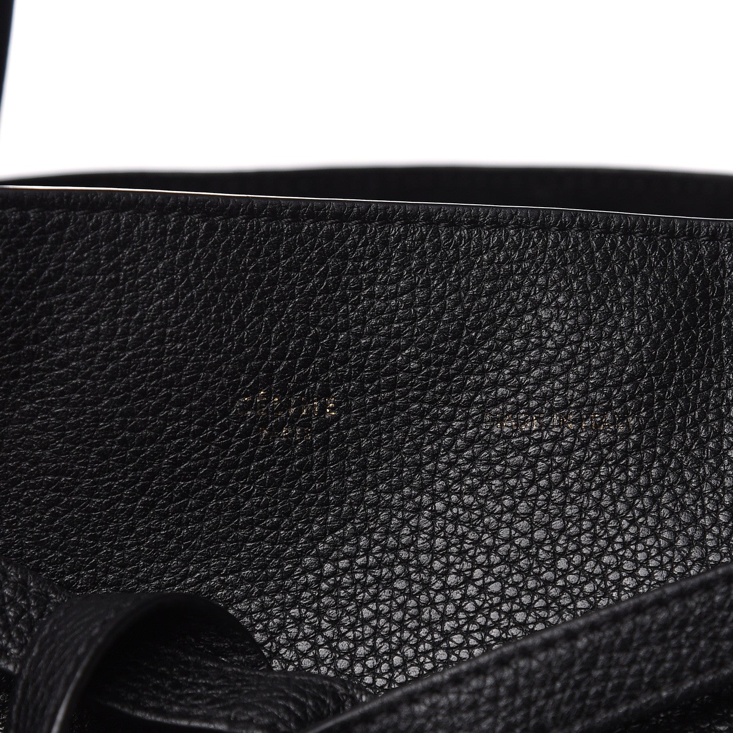 Celine Soft Grained Calfskin Medium Belt Cabas Phantom Black 7 of 14