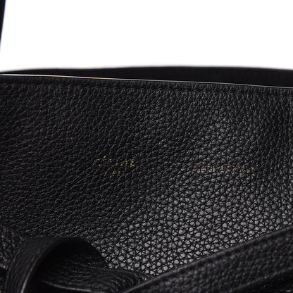 Celine Soft Grained Calfskin Medium Belt Cabas Phantom Black 7 of 14