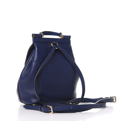 Dolce & Gabbana Calfskin Mini Miss Sicily Backpack Blue 2 of 8