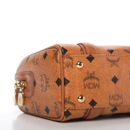 MCM Visetos Mini Boston Bag Cognac 6 of 13