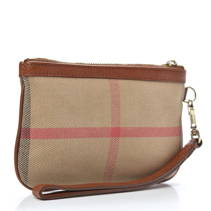 Burberry House Check Zip Wristlet Pouch Brown 3 of 8