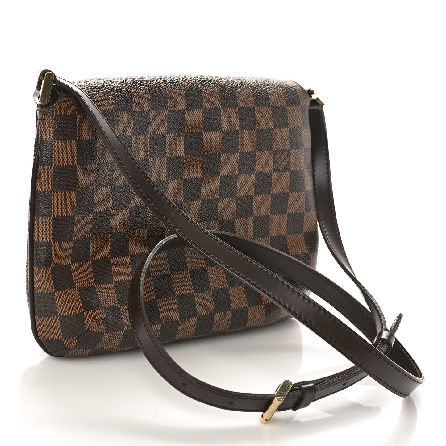 Damier Ebene Musette Tango Long Strap