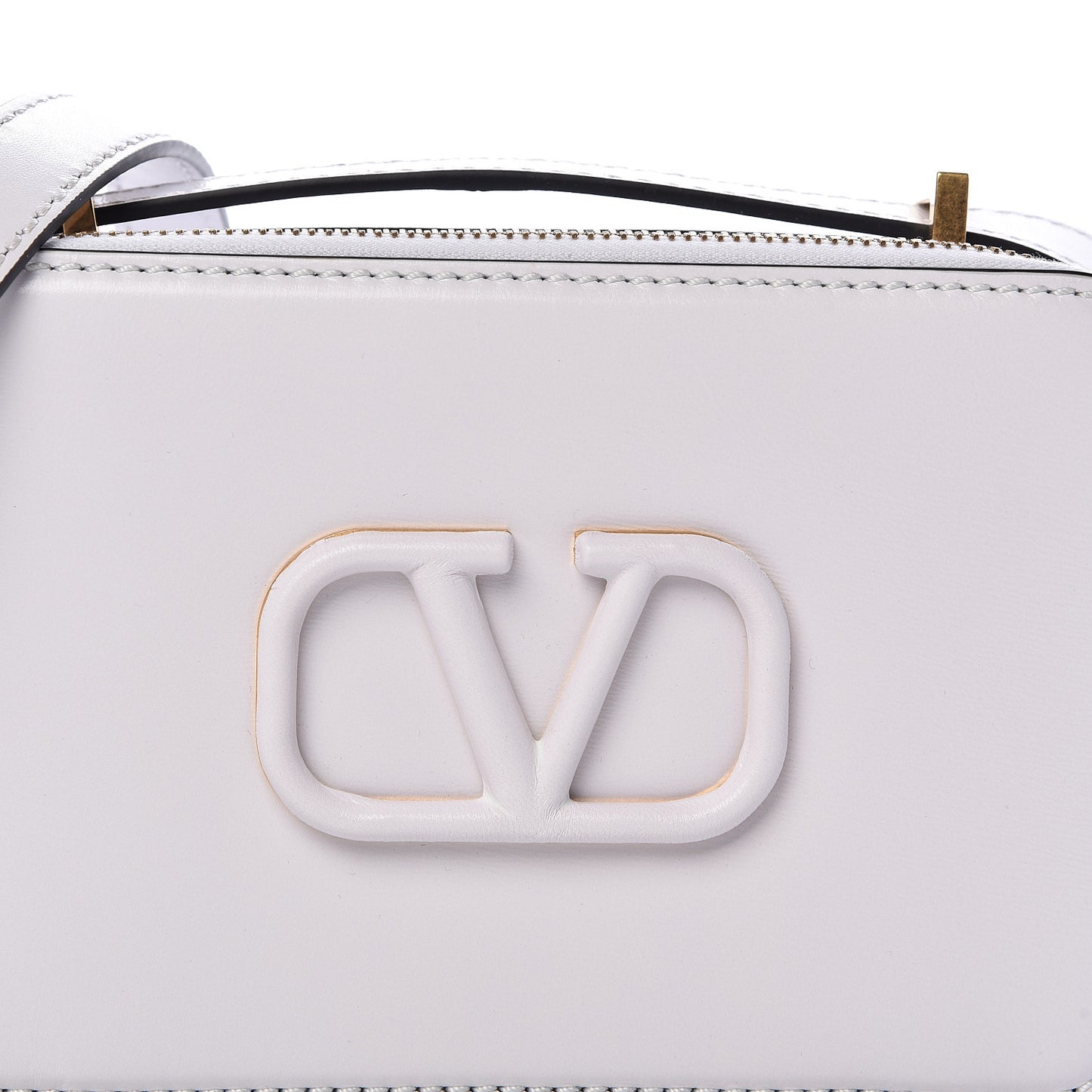 Smooth Calfskin VSling Crossbody Bag White