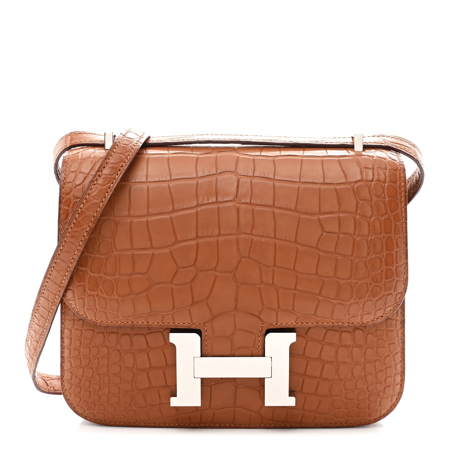 Hermes Matte Alligator Constance 18 Gold 1 of 10