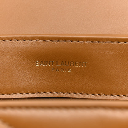 Saint Laurent Calfskin Y Quilted Monogram Toy Loulou Crossbody Bag Dark Natural 10 of 22