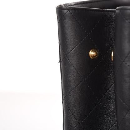 Chanel Calfskin Quilted Large CC Shopping Tote Black 8 of 10
