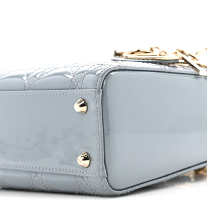 Christian Dior Patent Cannage Mini Lady Dior Grey Stone 10 of 12