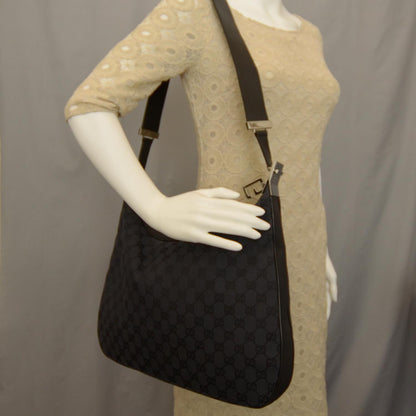 Gucci Monogram Canvas Messenger Bag Black 2 of 8