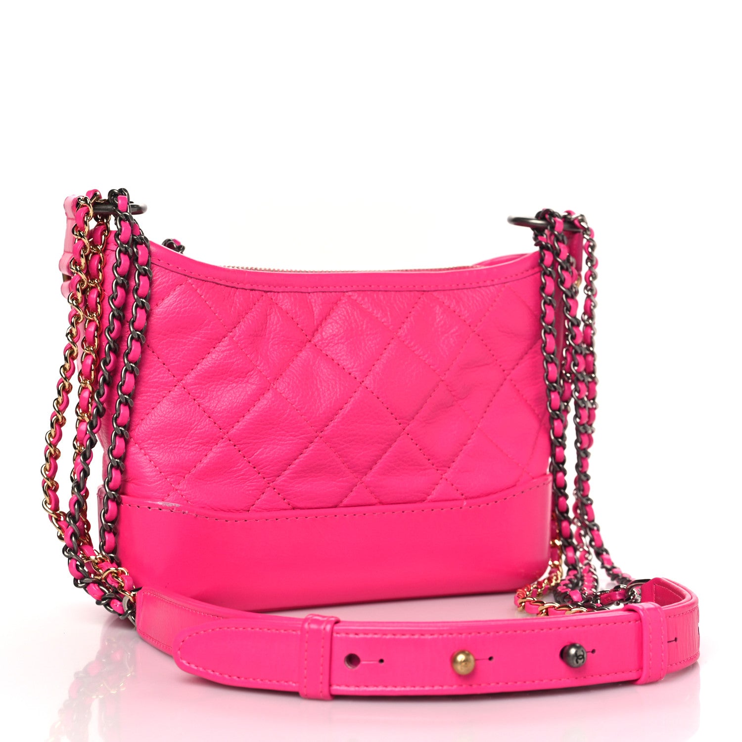 Chanel Goatskin Quilted Small Gabrielle Hobo Pink 3 of 14