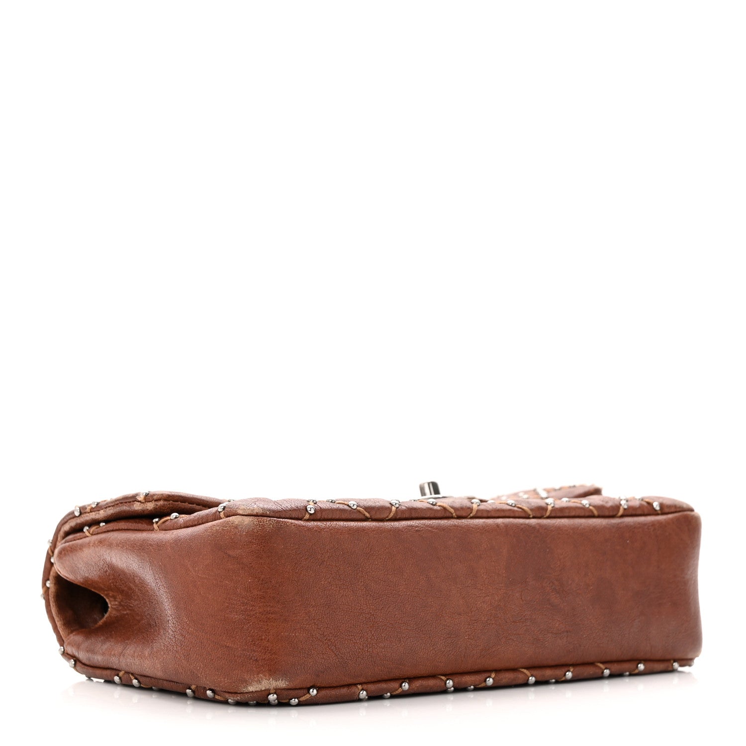 Chanel Crumpled Lambskin Studded Paris Dallas Flap Bag Brown 4 of 18