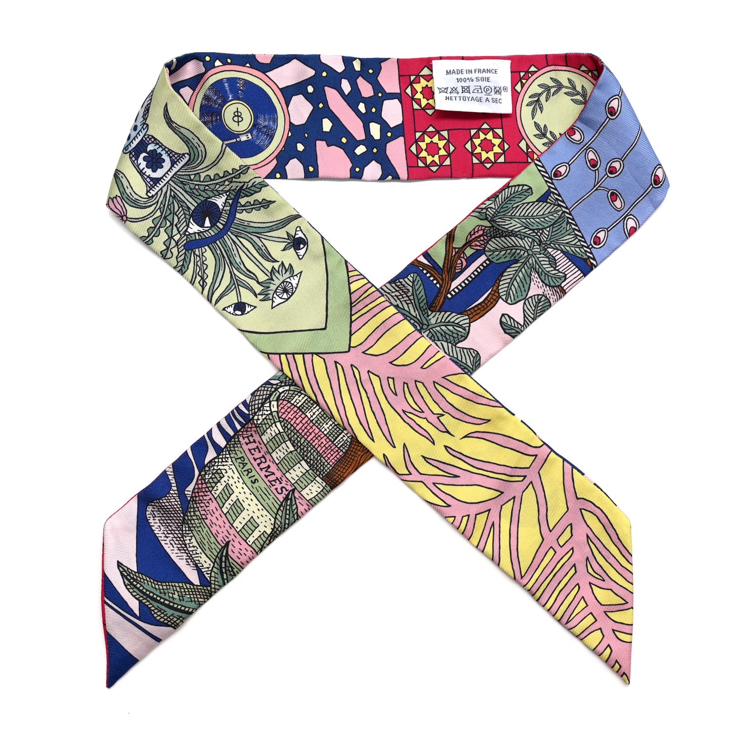 Silk La Danse Des Amazones Twilly Bleu Roy Vert Jaune