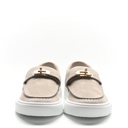 Hermes Suede Goatskin Game Slip On Sneakers 38 Beige Esquisse 3 of 9