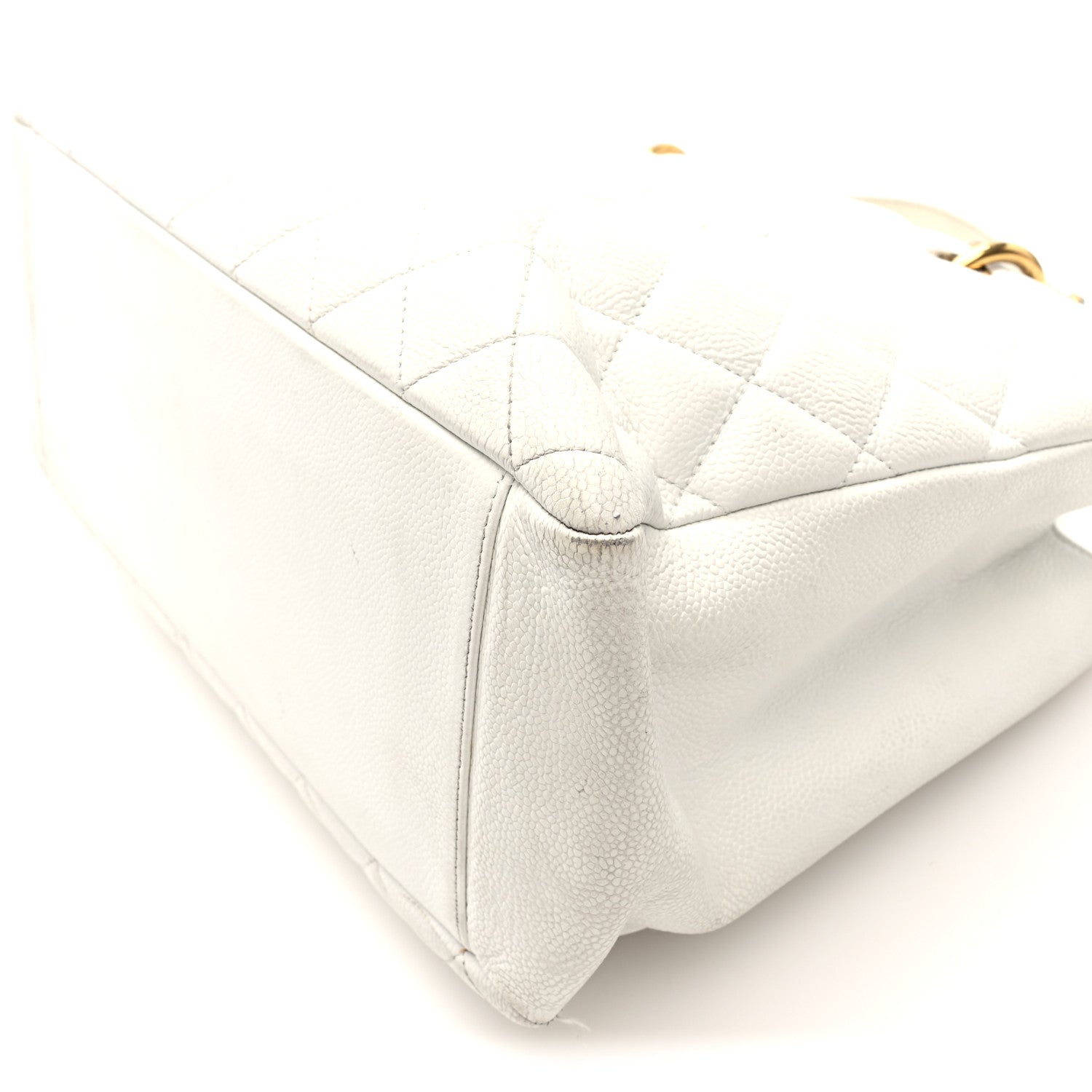 Chanel Caviar Quilted Grand Shopping Tote GST White 10 of 10
